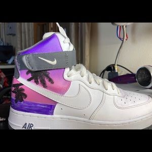 These are Nike Air Force 1s that are customized.